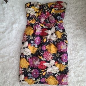 Floral Strapless Dress